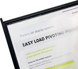 Easy Load Wall Mount Reference & Display System – 10 Black Pockets, Letter-Size