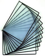 Tarifold Floor Document Display Stand, 10 Black Pockets, Letter-Size