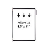 Tarifold Floor Document Display Stand, 10 Black Pockets, Letter-Size