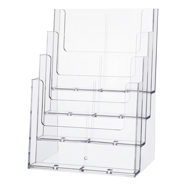 Desk Leaflet Holder, 4 compartments, A4, portrait