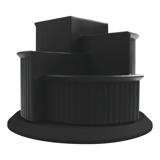 Linear Rotating Multi Compartment Pen Holder