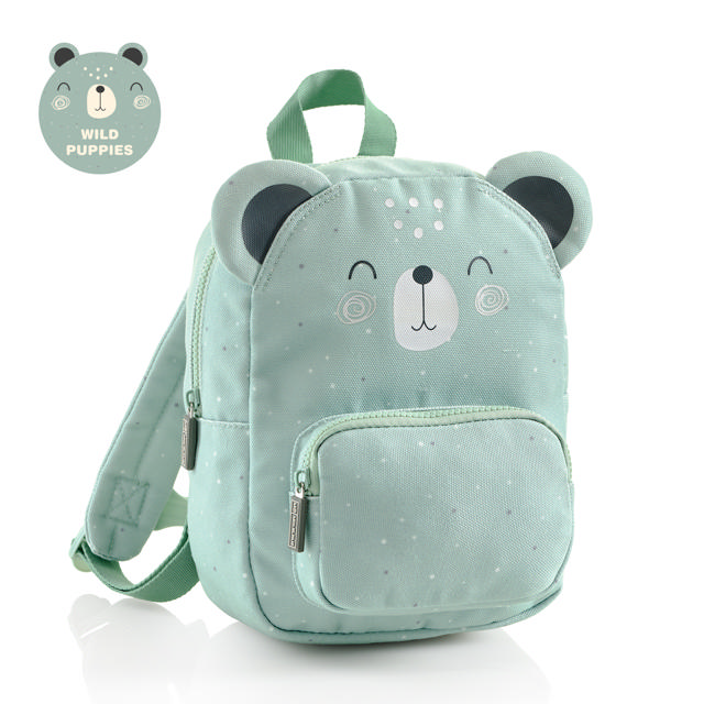 Mini Backpack, Green Bear