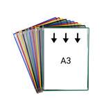  Tarifold Pivoting Pockets for Wall, Desk or Rotary Systems - 10 Assorted Pockets, A3 Size