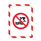 Magneto Magnetic Safety Display Pocket, Red/White