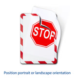 Magneto Magnetic Safety Display Pocket, Red/White