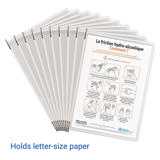 Tarifold Antimicrobial Pivoting Pockets for Wall, Desk or Rotary Systems - 10 White Pockets, Letter-Size