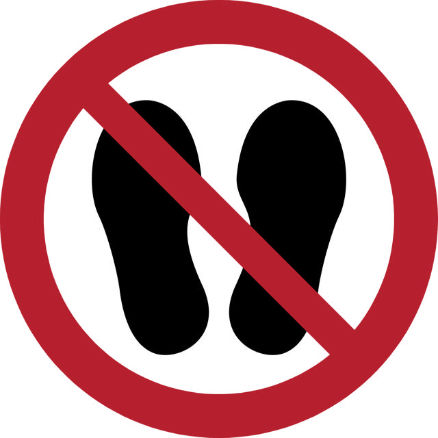 Safety sign Do not walk or stand here