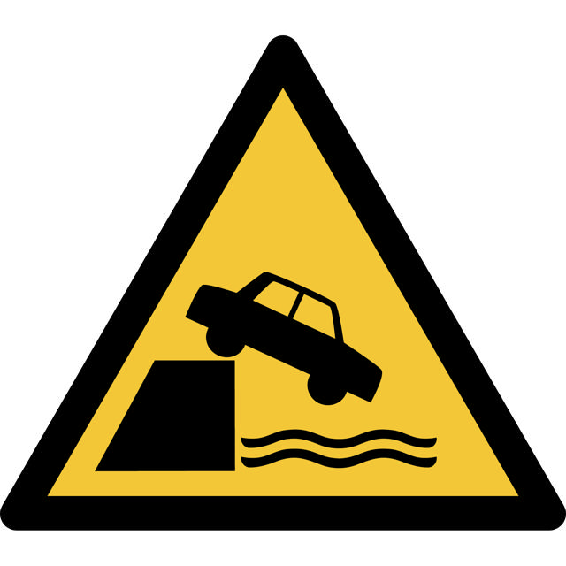 Safety sign Warning Unprotected edge