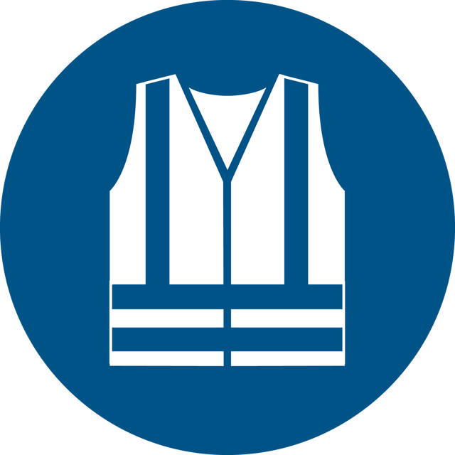 Safety sign Wear high-visibility clothing