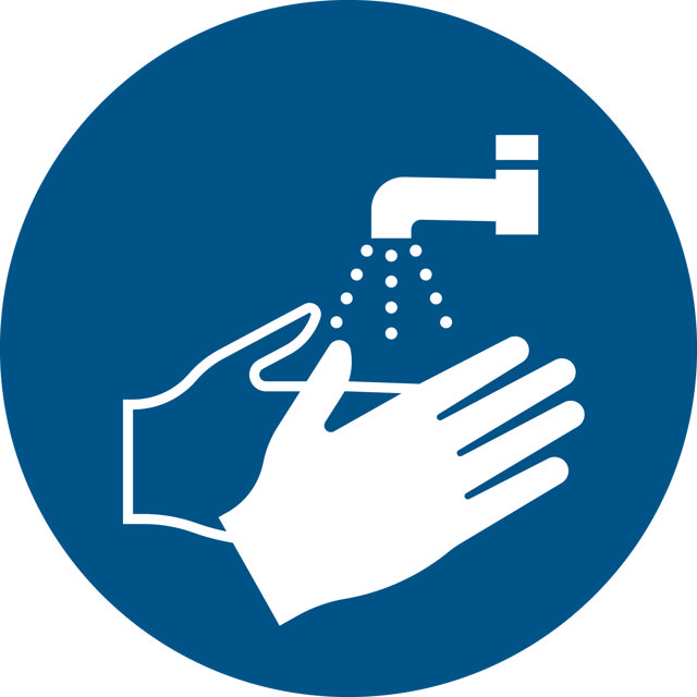 Safety sign Wash your hands