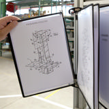 Tarifold PRO Wall Mount Reference & Display System – 5 Black Pockets, Universal (Letter-Size/A4)