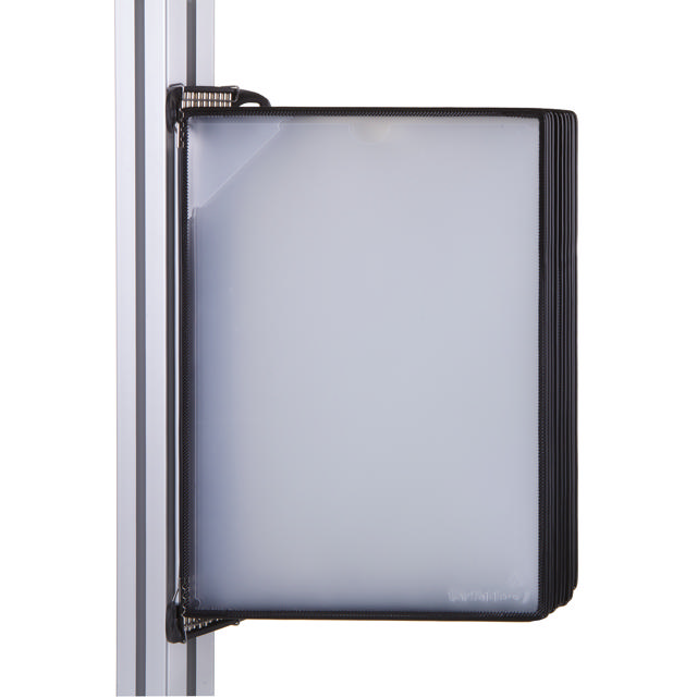 Tarifold PRO Wall Mount Reference & Display System – 10 Black Pockets, Universal (Letter-Size/A4)