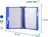 Tarifold Wall Mount Reference & Display System – 10 Blue Pockets, Letter-Size