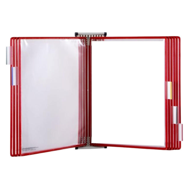Tarifold Wall Mount Reference & Display System – 10 Red Pockets, Letter-Size