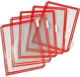 Tarifold Wall Mount Reference & Display System – 10 Red Pockets, Letter-Size