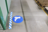 Adhesive safety pictogram, Wear safety footwear