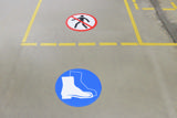 Adhesive safety pictogram, Wear safety footwear