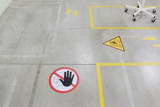 Adhesive safety pictogram, Entry prohibited to unauthorised personnel