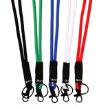Soft Cord Lanyard, with Swivel Hook and Key Ring