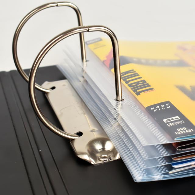 DVD sleeves with binder holes for DVD storage