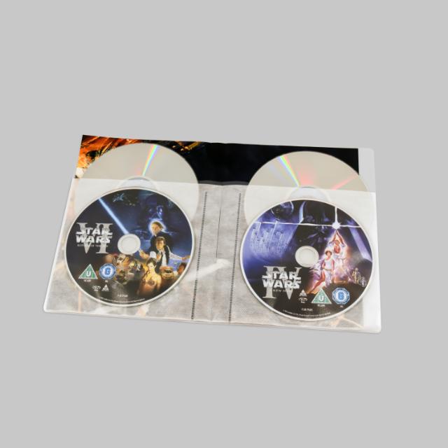Quadruple DVD sleeves for 4 DVD discs