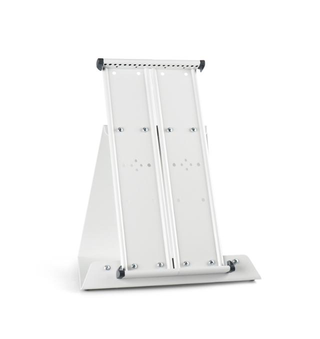 Mounted Empty Tarifold Metal Desk Display Unit, A4, Grey, for 20 Pockets, with Side Stops