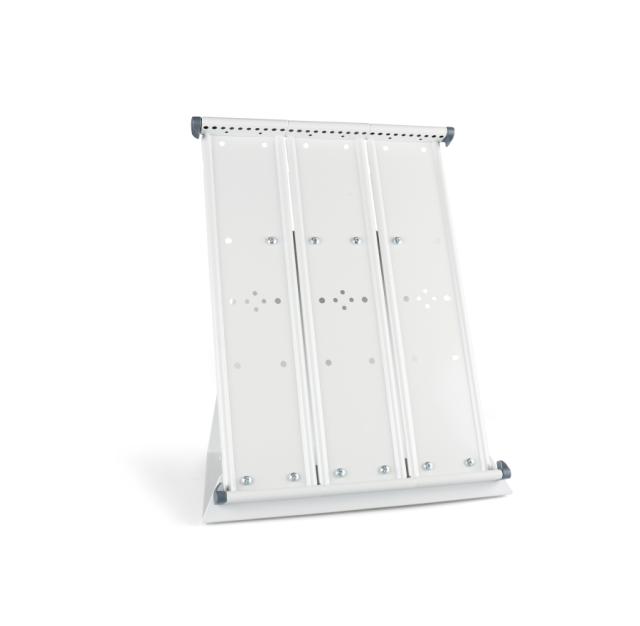Mounted Empty Tarifold Metal Desk Display Unit, A4, Grey, for 30 Pockets, with Side Stops