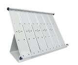 Mounted Empty Tarifold Metal Desk Display Unit, A4, Grey, for 60 Pockets, with Side Stops