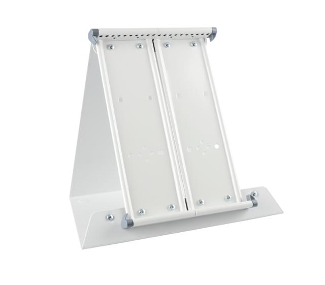 Mounted Empty Tarifold Metal Desk Display Unit, A5, Grey, for 20 Pockets, with Side Stops
