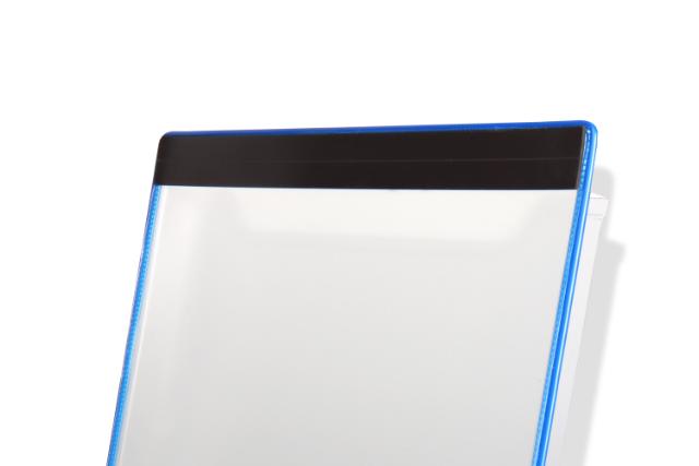 Magnetic Brochure Holder, A4, Vertical, Blue