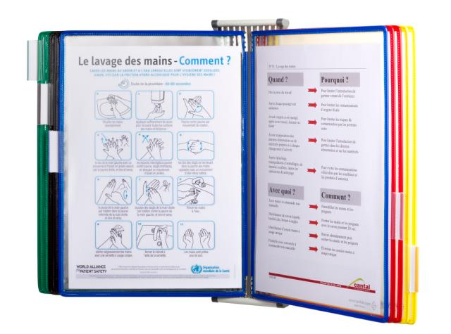 Tarifold Metal Wall Document Display System, A4, 10 Pockets (Colour Packaging)