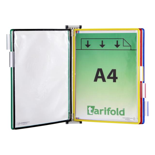 Tarifold Metal Wall Document Display System, A4, 5 Pockets