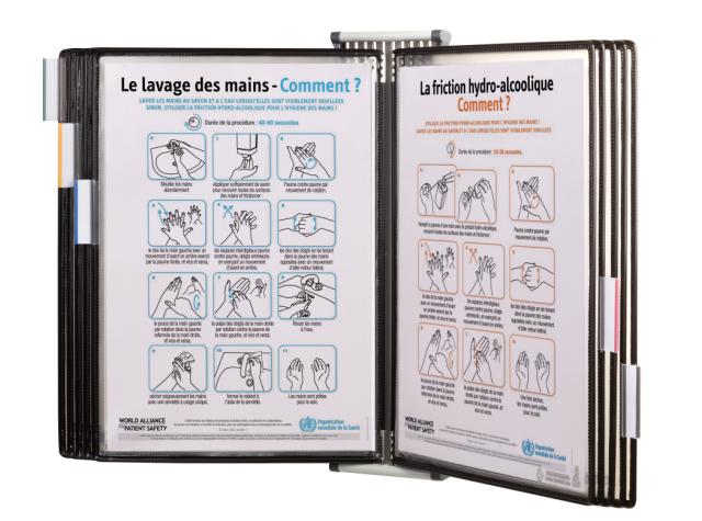 Tarifold Antimicrobial Wall Document Display System, A4, 10 Pockets