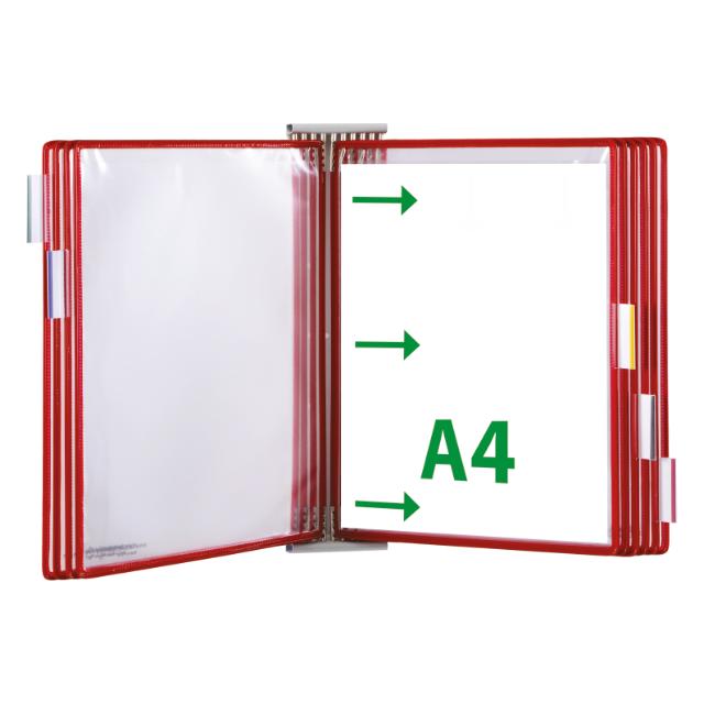 Tarifold Metal Wall Document Display Extension Kit, A4, 10 Pockets, Left Side Loading