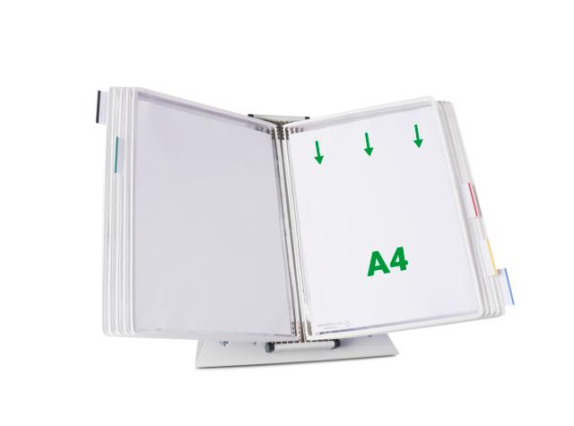 Tarifold Metal Desk Document Display System, A4, 10 Pockets