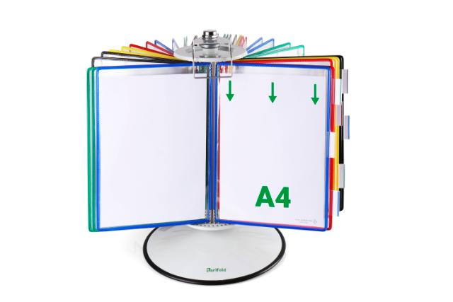 Tarifold Steel Rotary Document Display System, A4, 40 Pockets