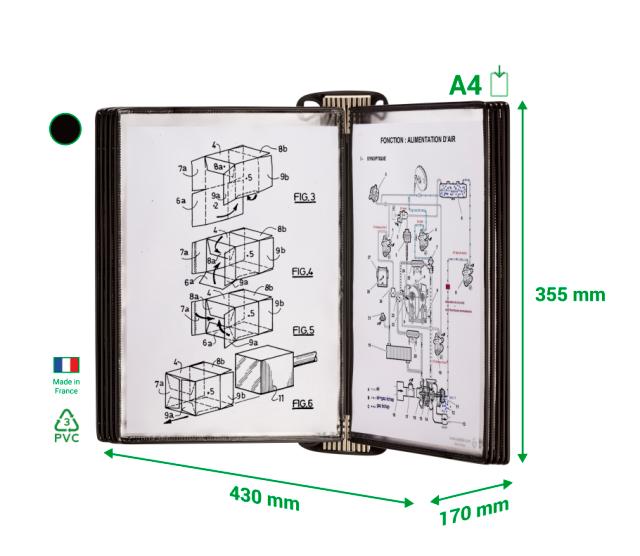 Tarifold Pro Wall Document Display System, A4, 10 Pockets