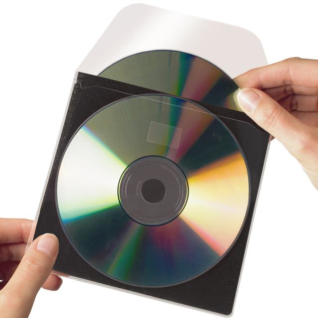 Self-adhesive CD Pockets with Protective Inlay, 100 pcs.