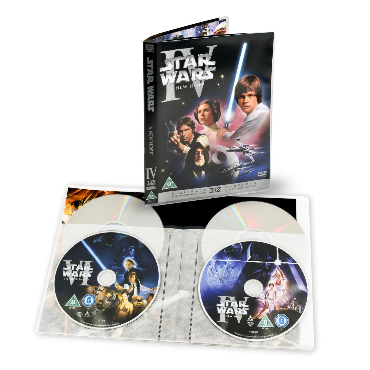 Quadruple DVD sleeves with felt