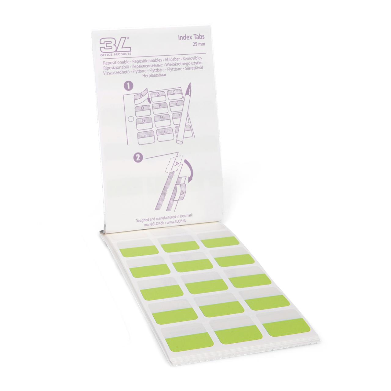 Index Tabs Pads, Repositionable, 12 x 25 mm