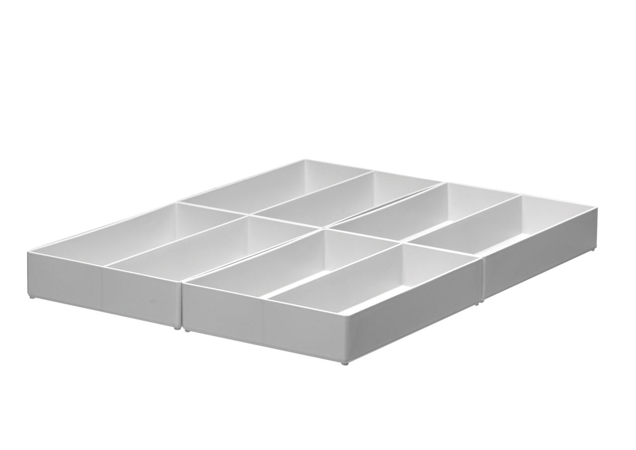 Insert Boxes, semi-high, 4 boxes per drawer, 2 compartments