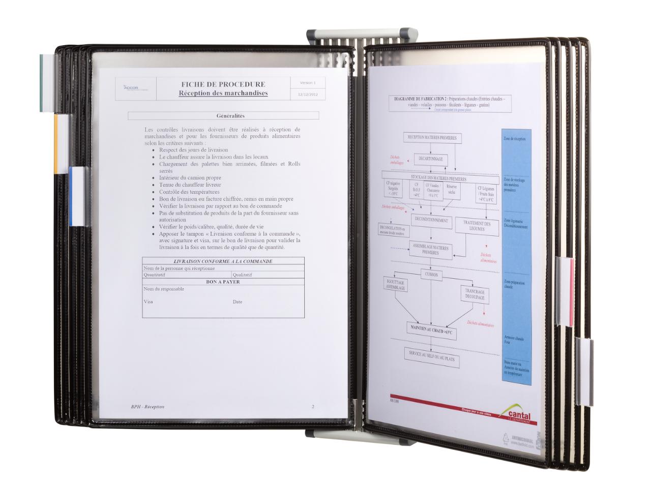 Tarifold Antimicrobial Wall Document Display System, A4, 10 Pockets