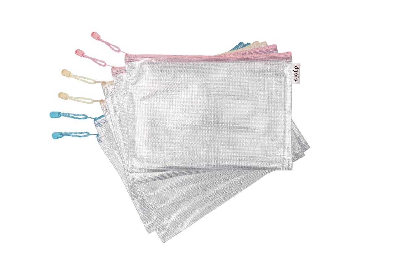 Pastel Zipper Storage Bag A4