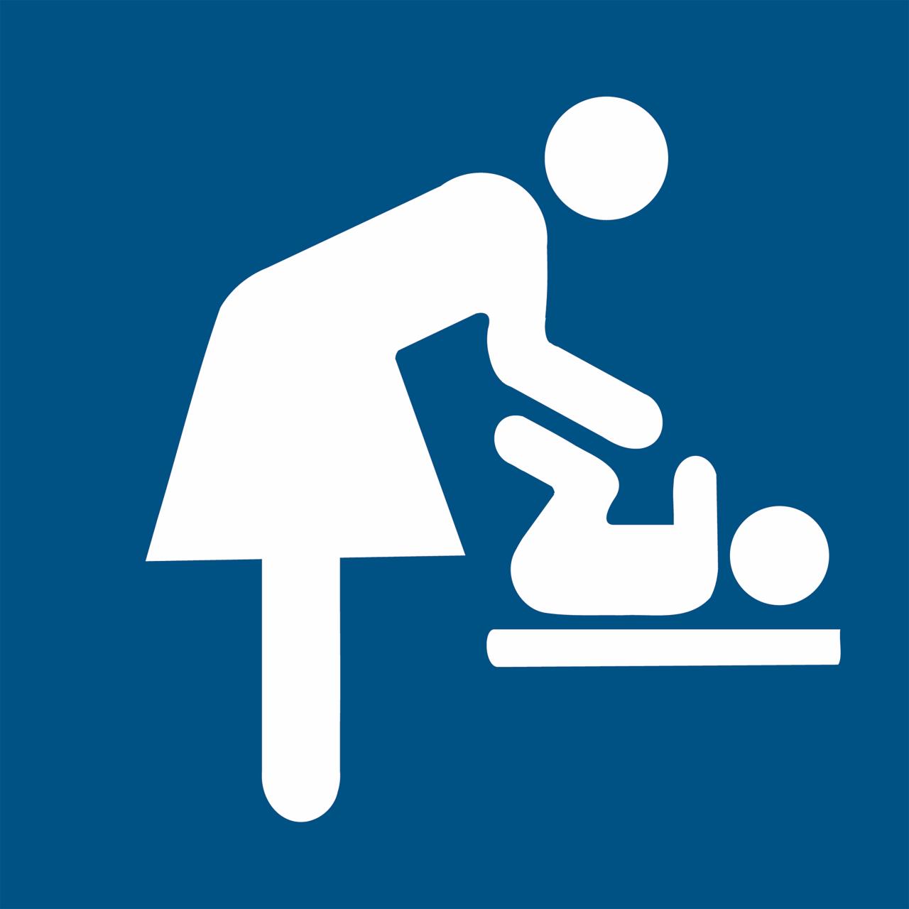 Baby Changing Room Sign, 100 x 100 mm