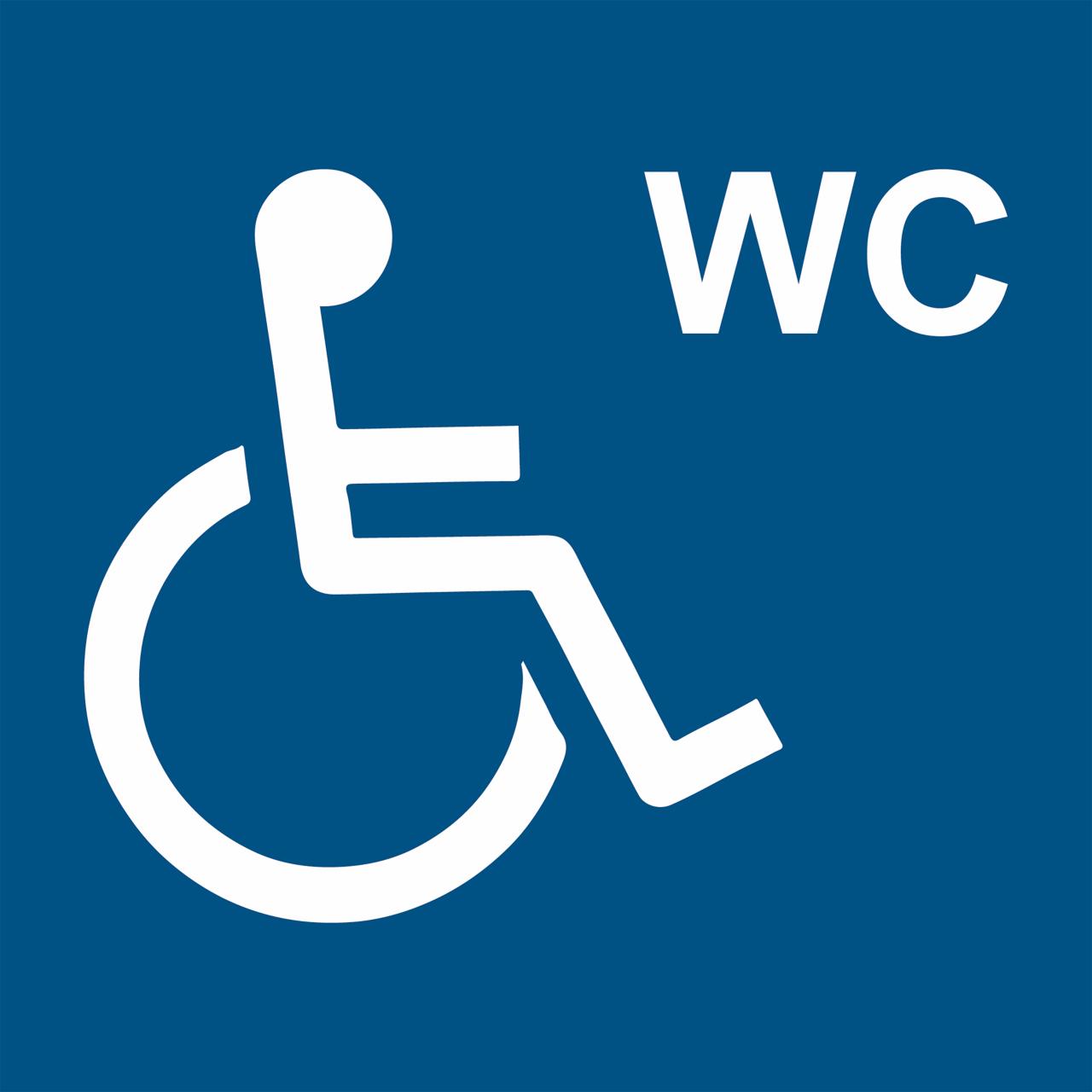 Accessible Toilet Sign, 100 x 100 mm