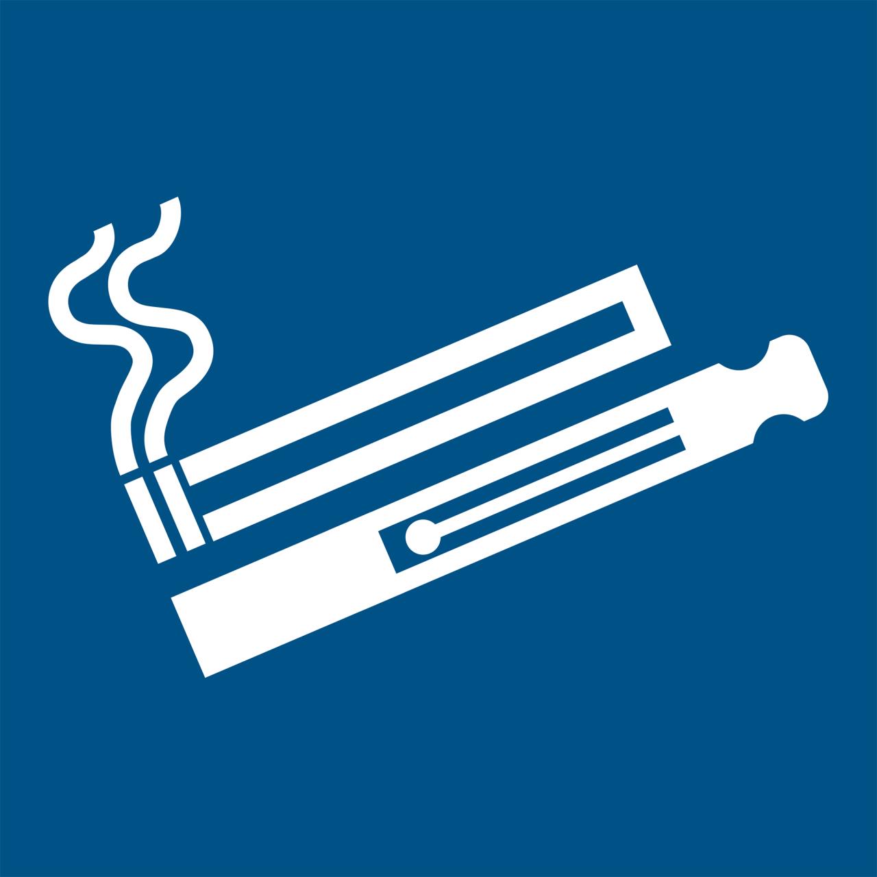 E-cigarette/Vaping/Smoking Permitted Sign, 100 mm 
