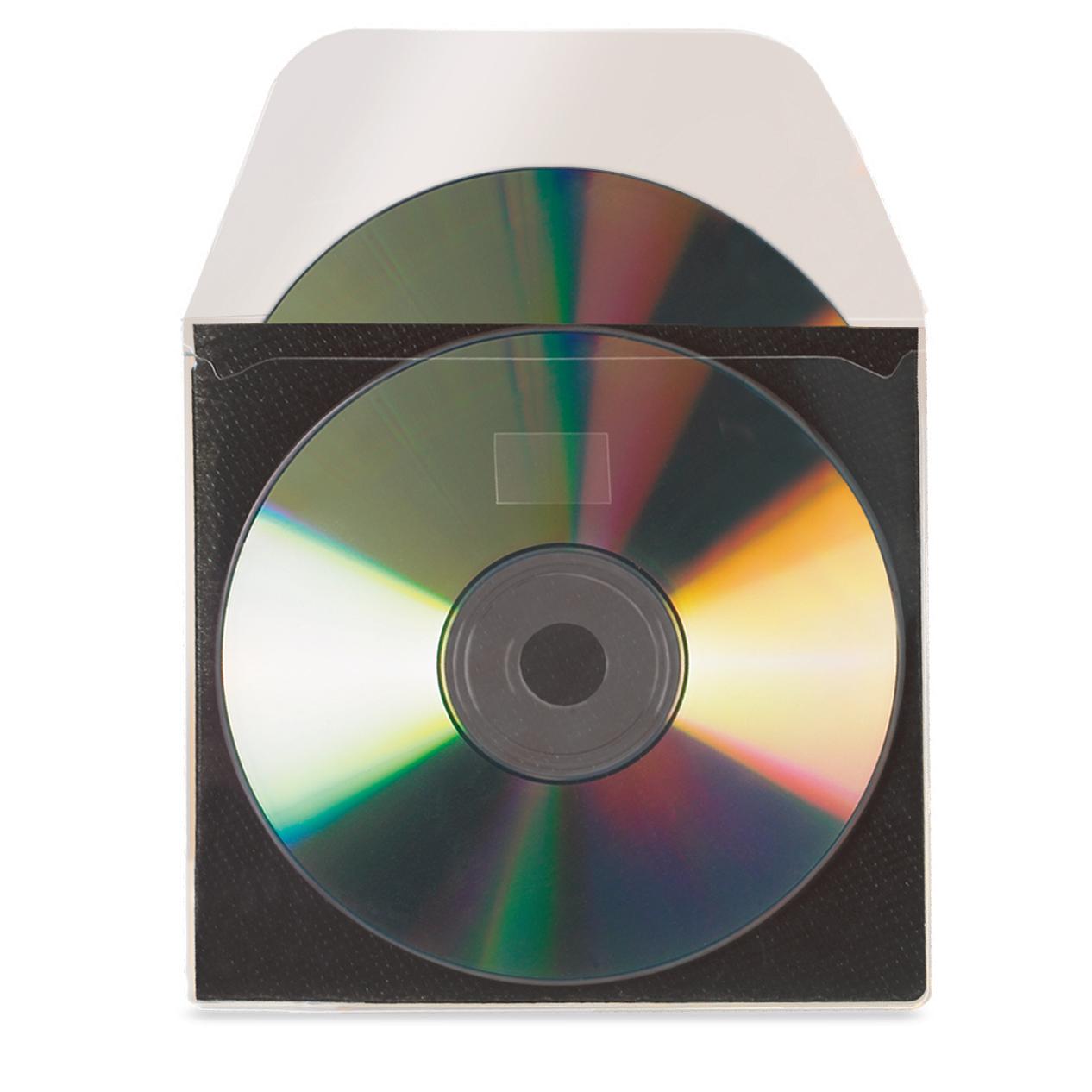 Self-adhesive CD Pockets with Protective Inlay, 10 pcs.